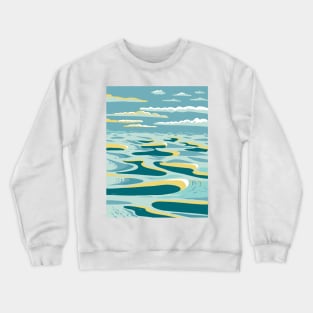 Lencois Maranhenses National Park Dunes in Maranhao State Brazil WPA Art Deco Poster Crewneck Sweatshirt